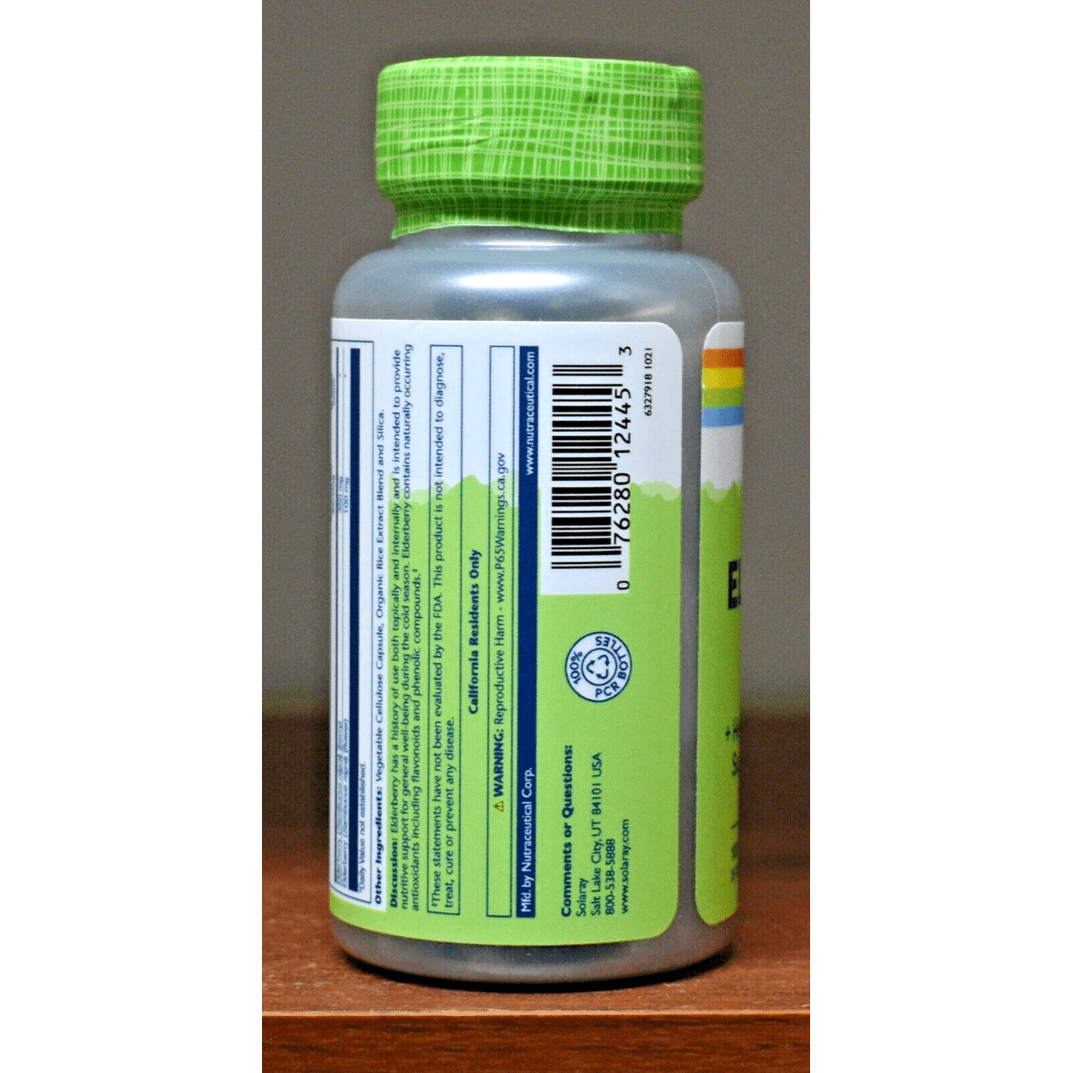 Solaray - Elderberry Sambucus Nigra 450 mg. - 100 Capsules - 2 Pack - 12445
