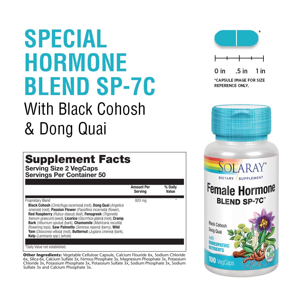 Solaray - Female Hormone Blend Sp-7c Black Cohosh, 100 capsules
