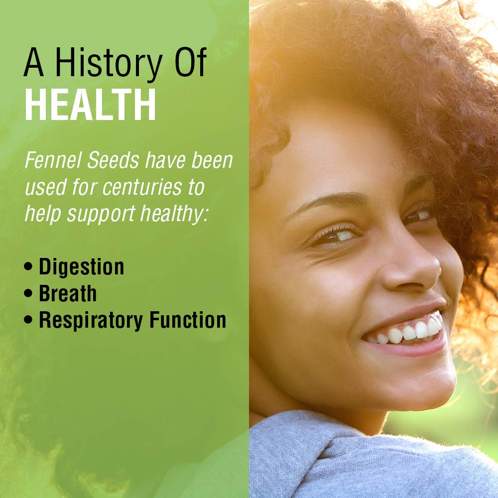 SOLARAY Fennel Seed 450mg | May Help Support Healthy Digestion, Fresh Breath, Respiratory Function | Non-GMO | Vegan | Lab Verified | 100 VegCaps
