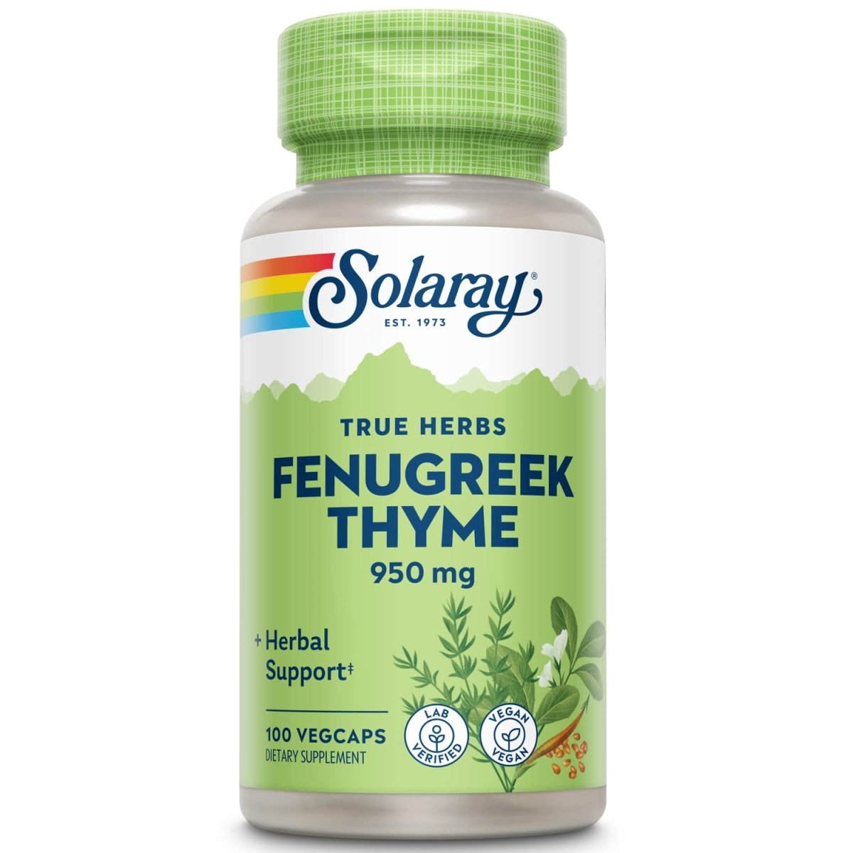 SOLARAY Fenugreek & Thyme 950 mg - 100 VegCaps