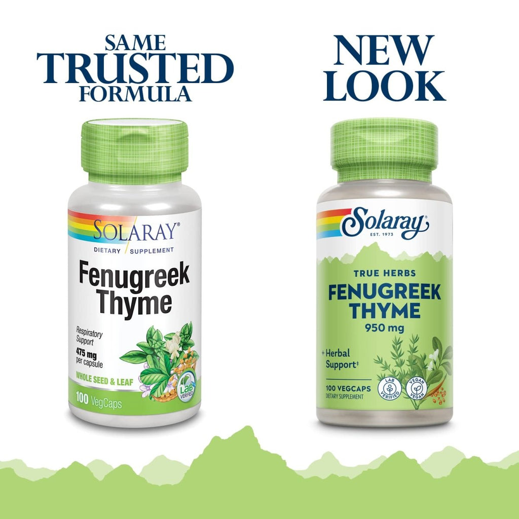 SOLARAY Fenugreek & Thyme 950 mg - 100 VegCaps