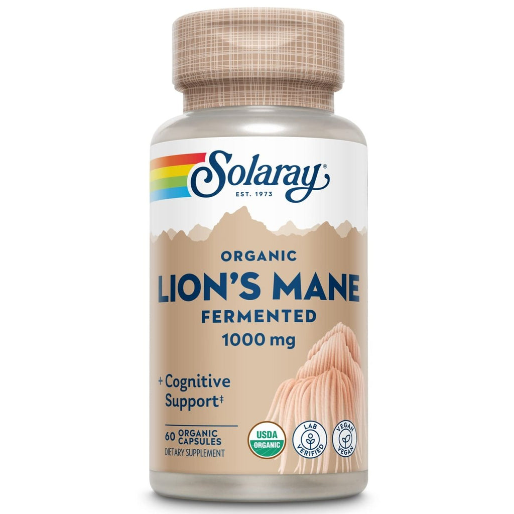 Solaray Fermented Lion's Mane Mushroom - 60 Vegcaps