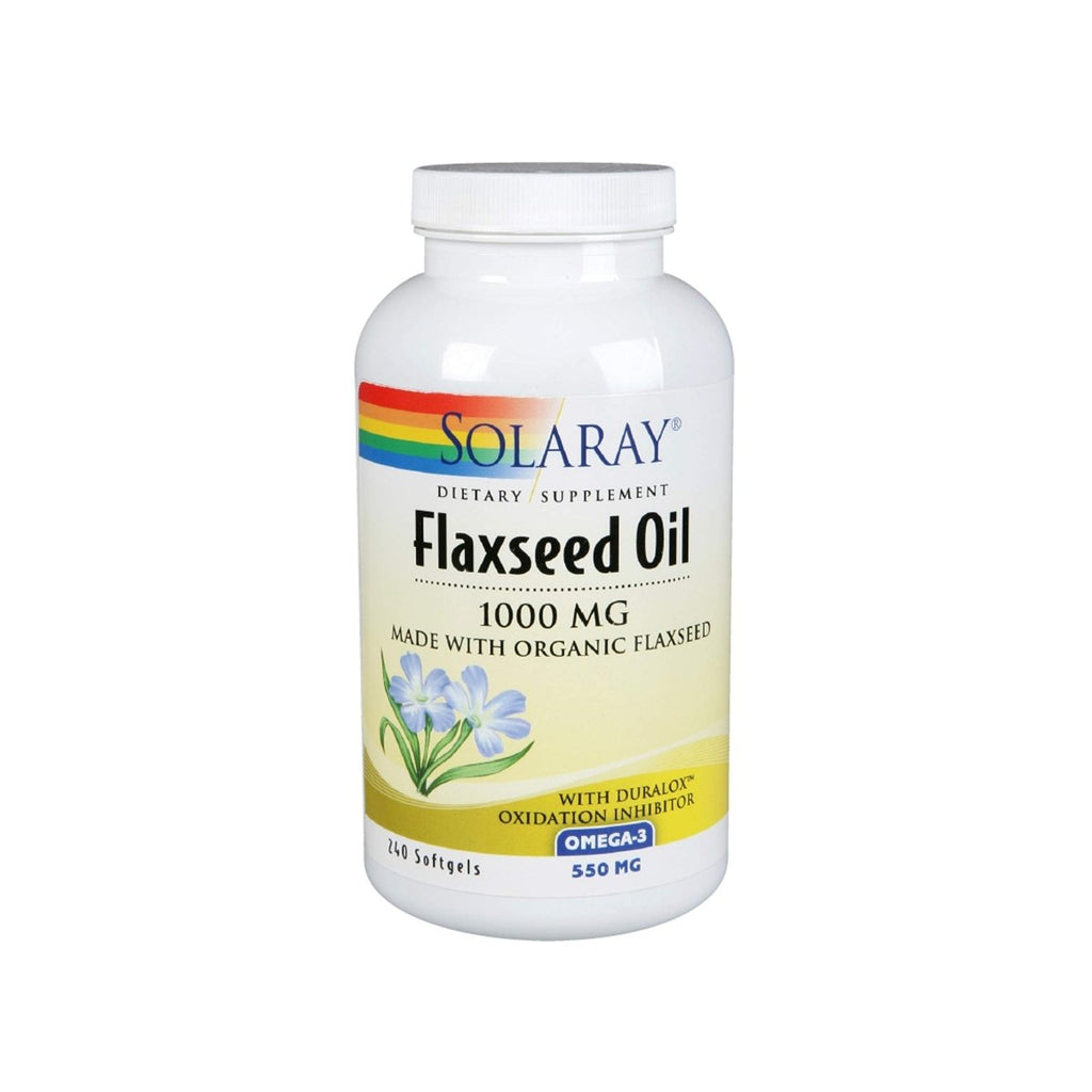 SOLARAY Flaxseed Oil Softgels - 1000mg, 240 Count