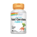 SOLARAY Food Carotene, Vitamin A as Beta Carotene 25000IU Carotenoids for Healthy Skin & Eyes, Antioxidant Activity & Immune System Support (076280041217) (200 CT)
