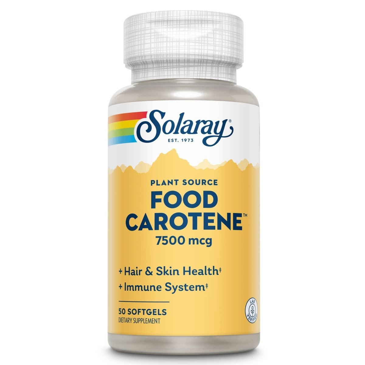SOLARAY Food Carotene - Vitamin A (Beta Carotene) 25,000 IU - 50 Count