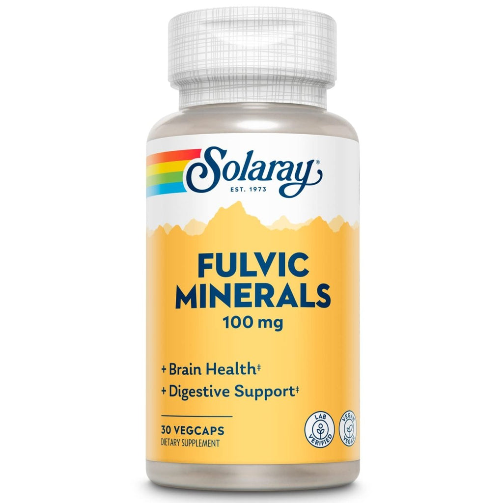 Solaray Fulvic Minerals 100 mg | Himalayan Shilajit | 30 VegCaps