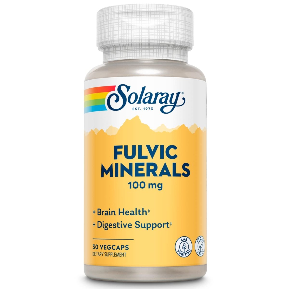 Solaray Fulvic Minerals 100 mg | Himalayan Shilajit | 30 VegCaps