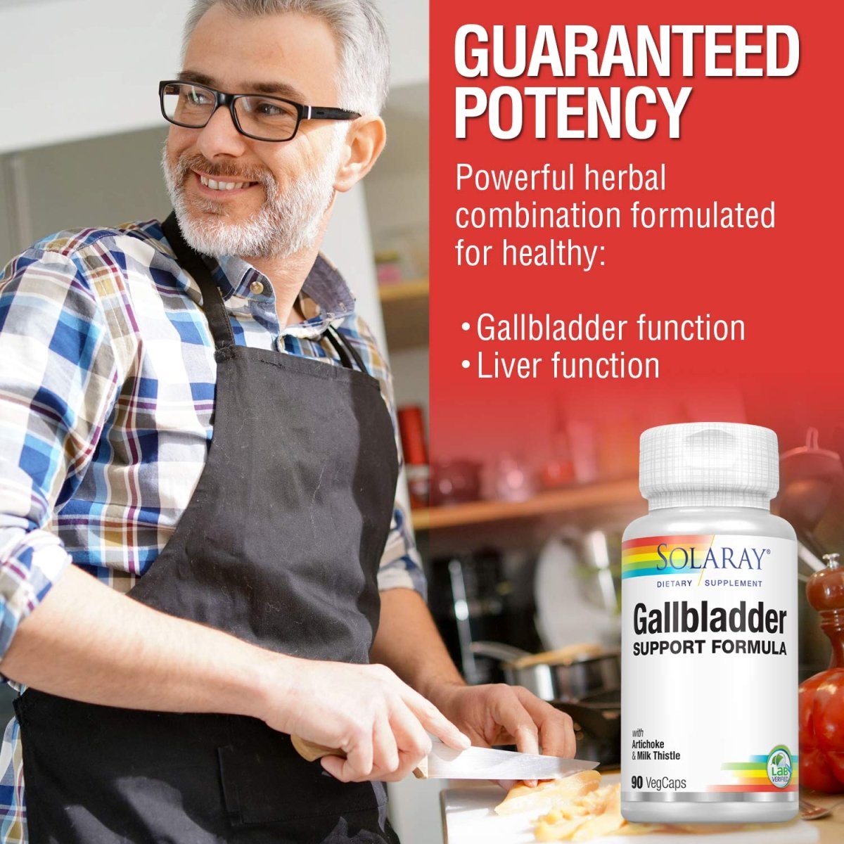 SOLARAY Gallbladder Support Formula | 30 Servings | 90 VegCaps  03084