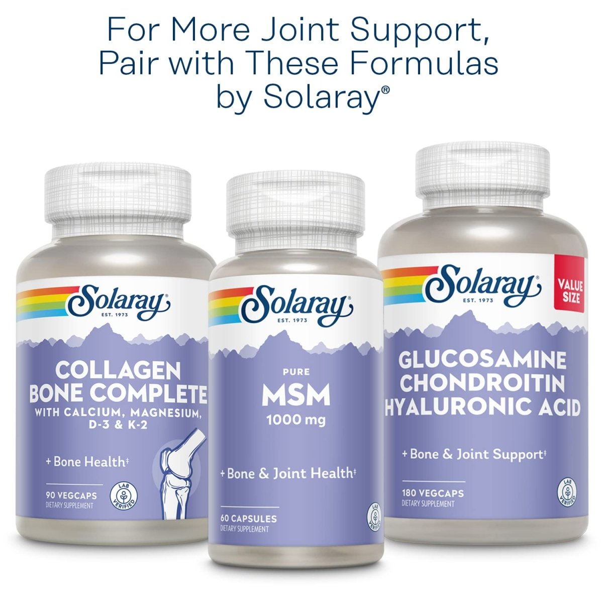 SOLARAY Glucosamine Sulfate 1500mg - 60 VegCaps