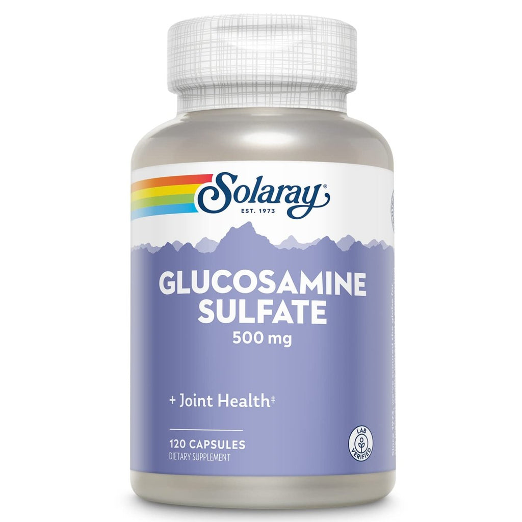 SOLARAY Glucosamine Sulfate 500 mg | Healthy Joint Flexibility & Resiliency Support (60 Serv, 120 CT)