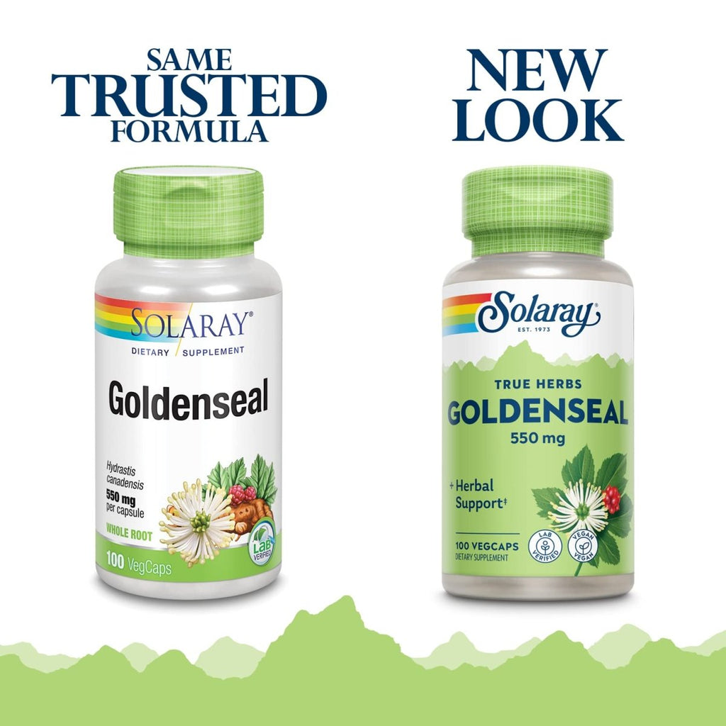 SOLARAY Goldenseal Root - Digestion, Immune & Respiratory Support - 100 VegCaps