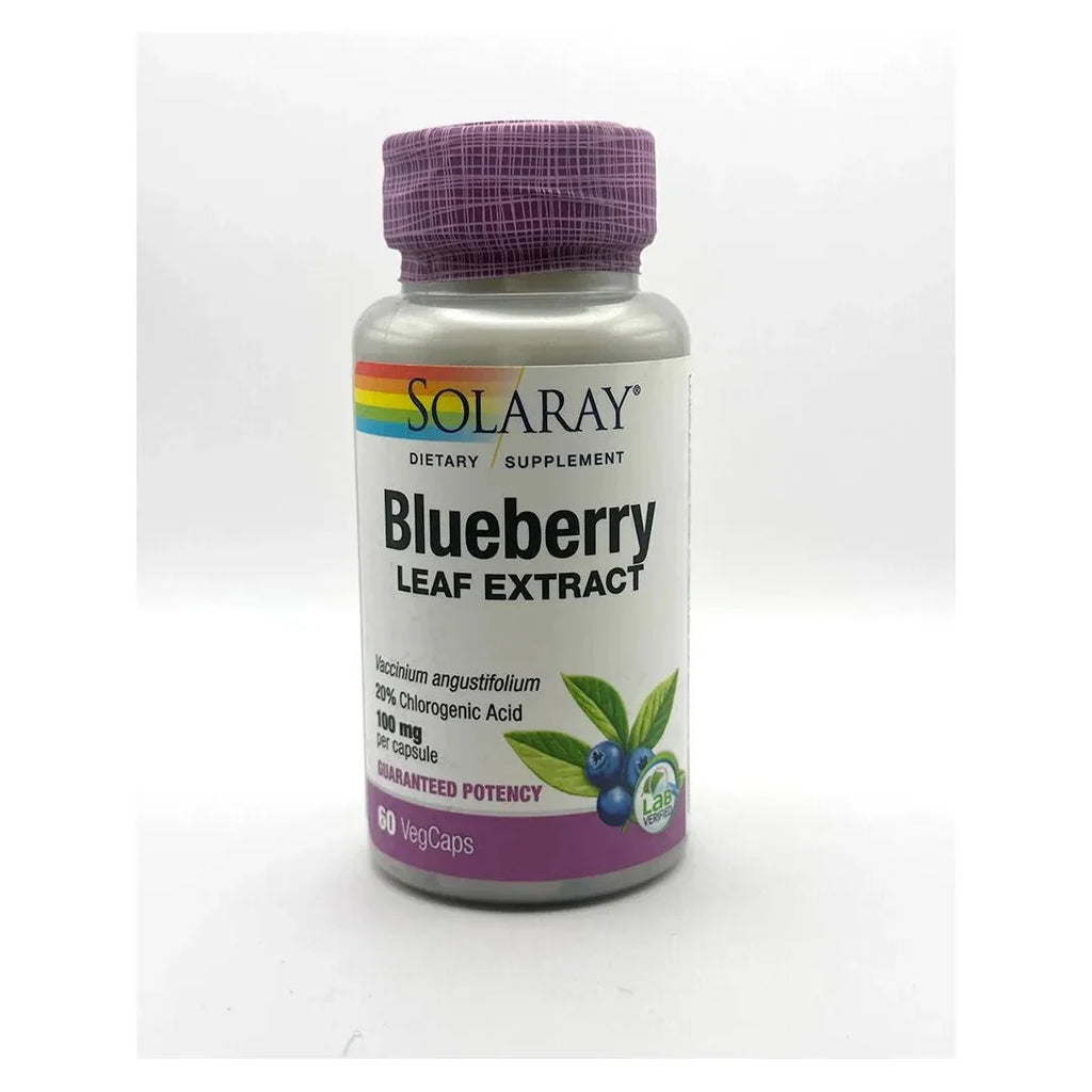 Solaray - Guaranteed Potency Blueberry Leaf Extract 100 mg. - 60 Capsules -