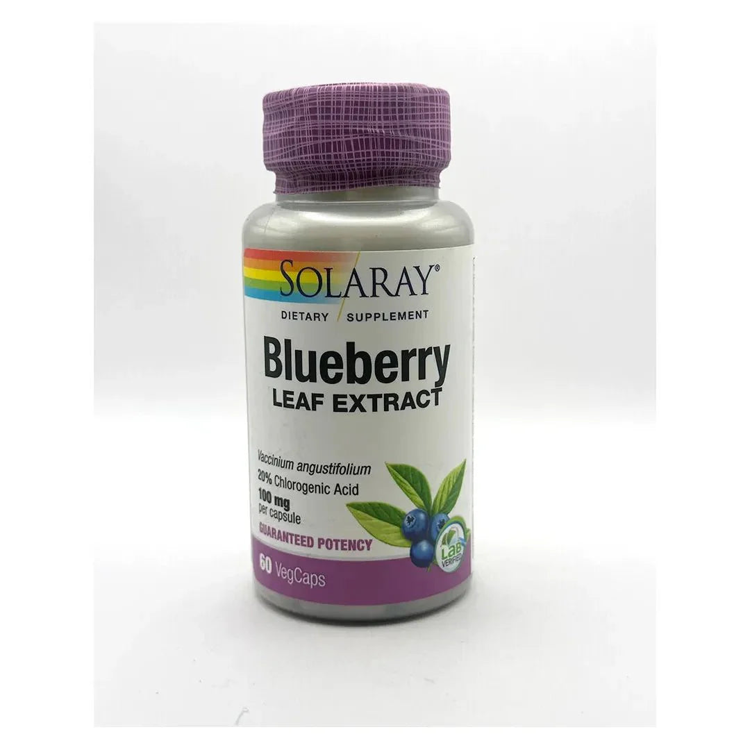 Solaray - Guaranteed Potency Blueberry Leaf Extract 100 mg. - 60 Capsules -