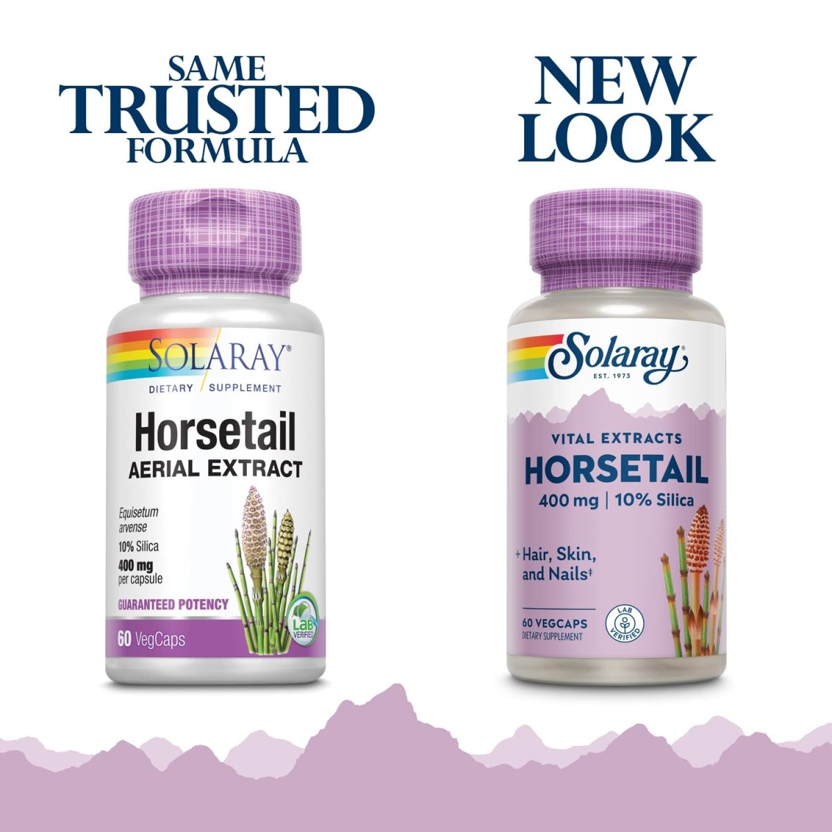 SOLARAY Guaranteed Potency Horsetail Aerial Extract, Veg Cap (Btl-Plastic) 400mg | 60ct
