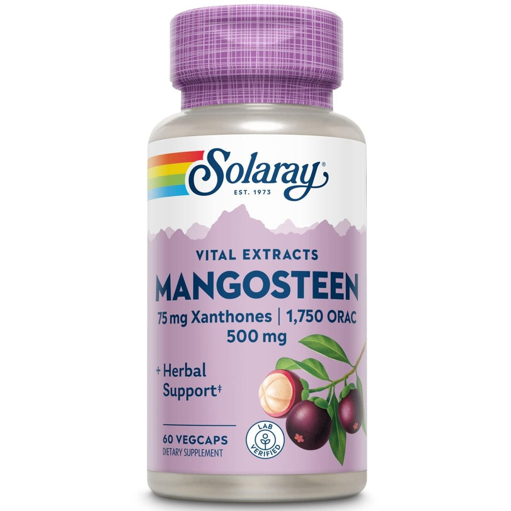 Solaray Guaranteed Potency Mangosteen Peel Extract - Support for Overall Wellness - 60 Veg Caps
