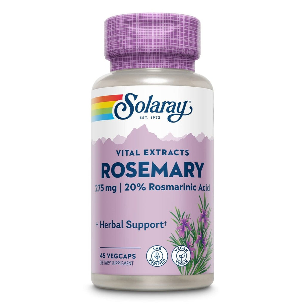 SOLARAY Guaranteed Potency Rosemary Leaf Extract, Veg Cap (Btl-Plastic) 275mg | 45ct