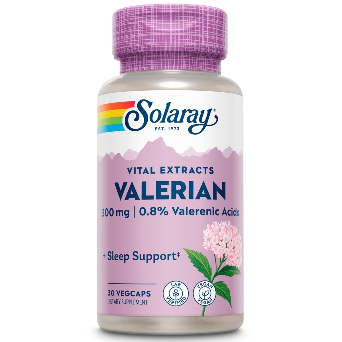 SOLARAY Guaranteed Potency Valerian Root Extract One Daily, Veg Cap (Btl-Plastic) 300mg | 30ct