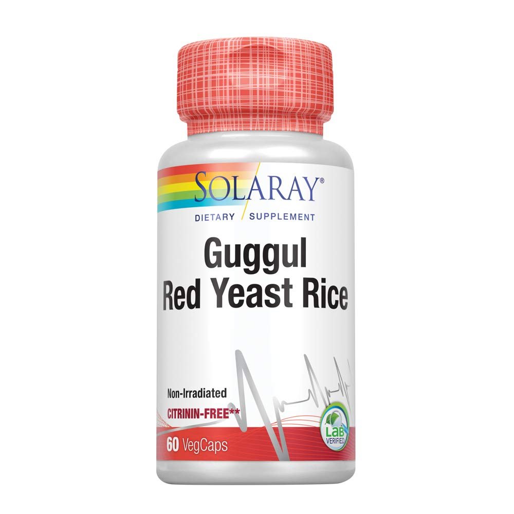 Solaray Guggul and Red Yeast Rice Supplement, 60 Count