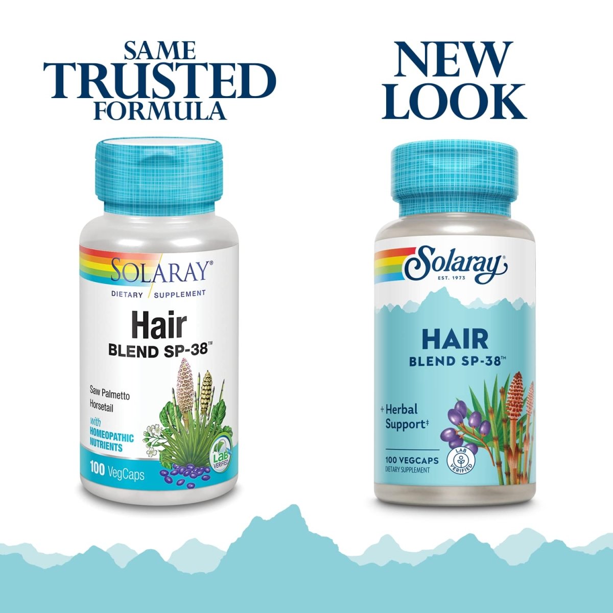Solaray Hair Blend SP-38 - Herbal Blend for Healthy Hair - 100 VegCaps