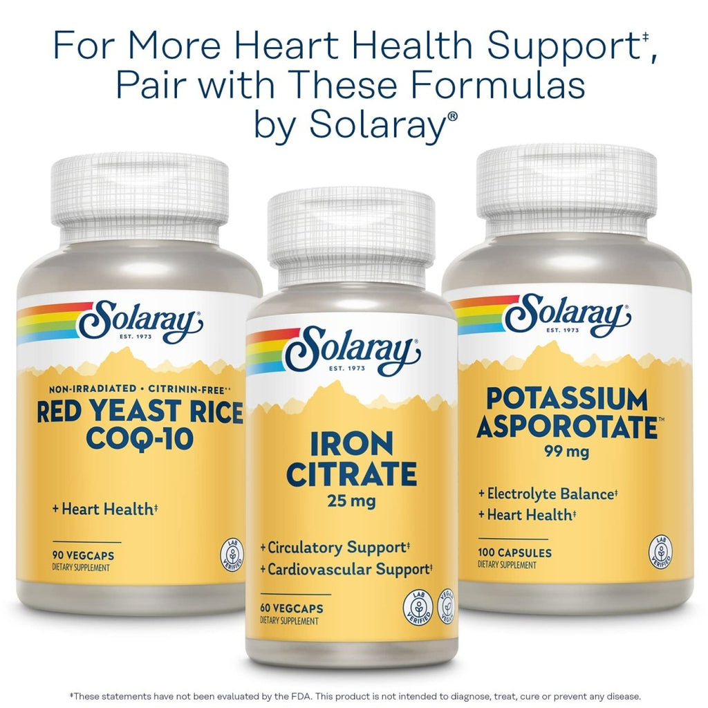SOLARAY Hawthorn Berry 525mg - Healthy Cardiovascular Function & Circulation Support - Whole Berry - Non-GMO & Vegan - 180 VegCaps