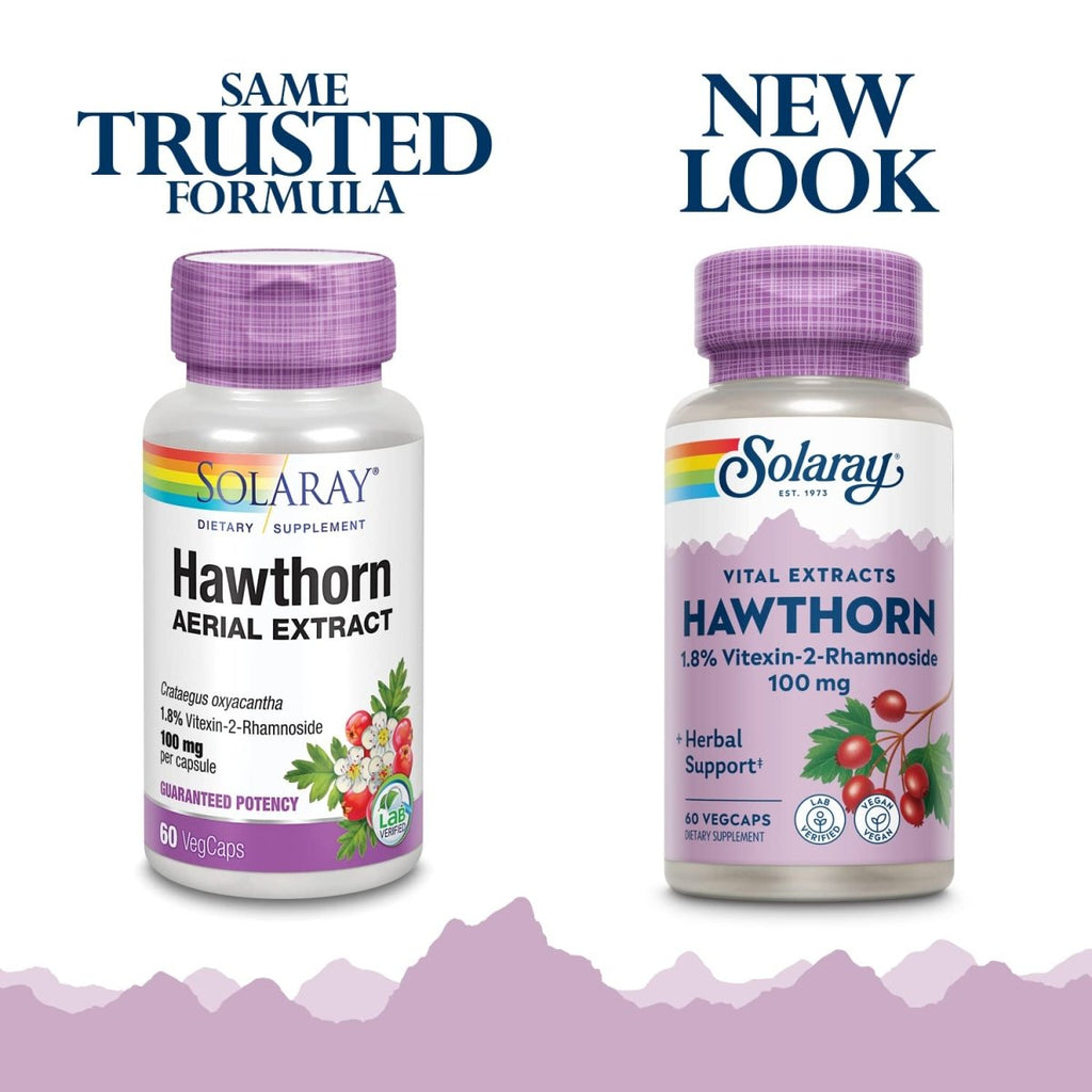 SOLARAY Hawthorn Extract 100mg - 60 CT | Heart Health Support  03660
