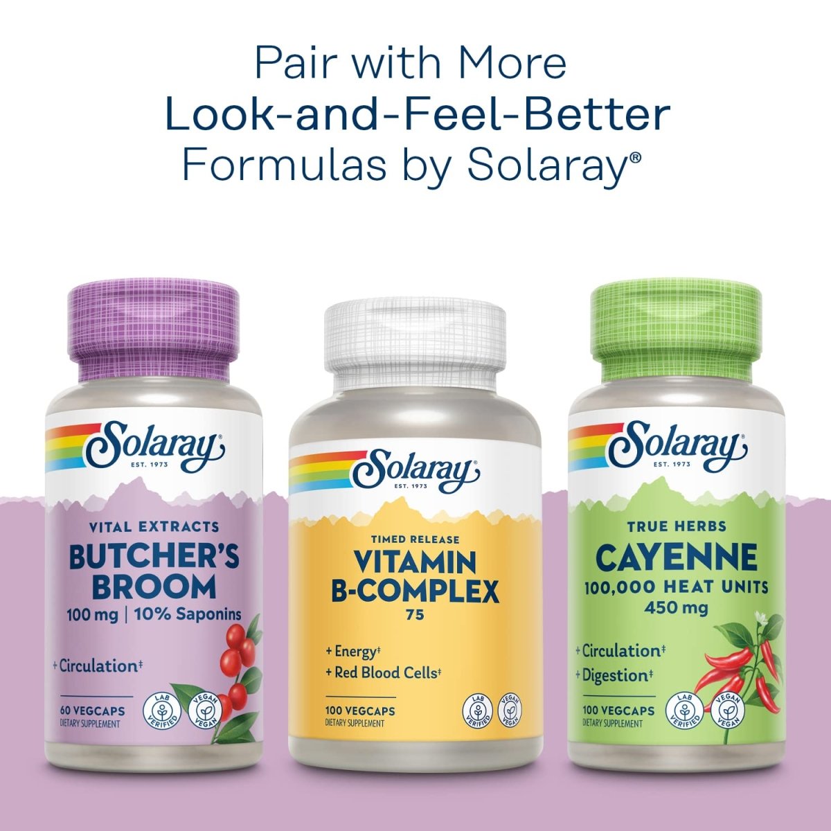 SOLARAY Horse Chestnut Seed Extract 400mg, Healthy Leg Vein, Blood Vessel & Circulation Support, 120 Serv, 120 VegCaps