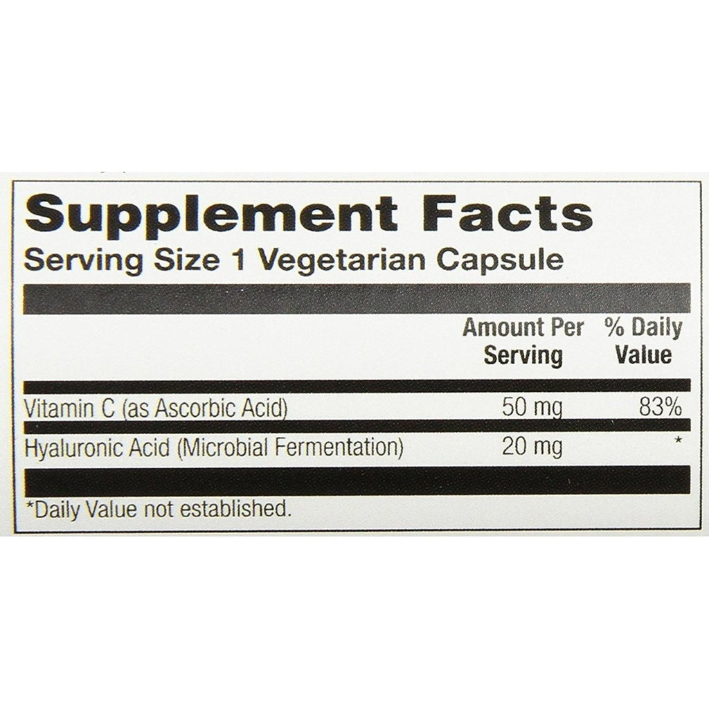 Solaray Hyaluronic Acid - 20 mg - 30 Vegetarian Capsules