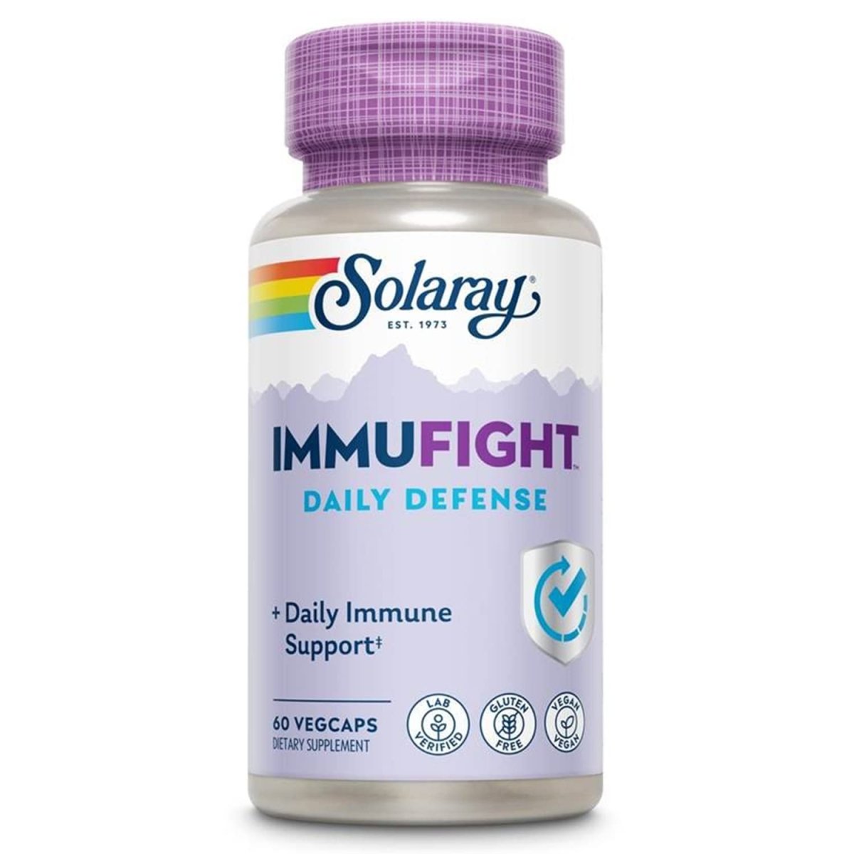 SOLARAY Immufight Daily Defense | Immunity Support Supplement with Vitamins C & D, Zinc & Probiotics | 60ct, 30 Serv.