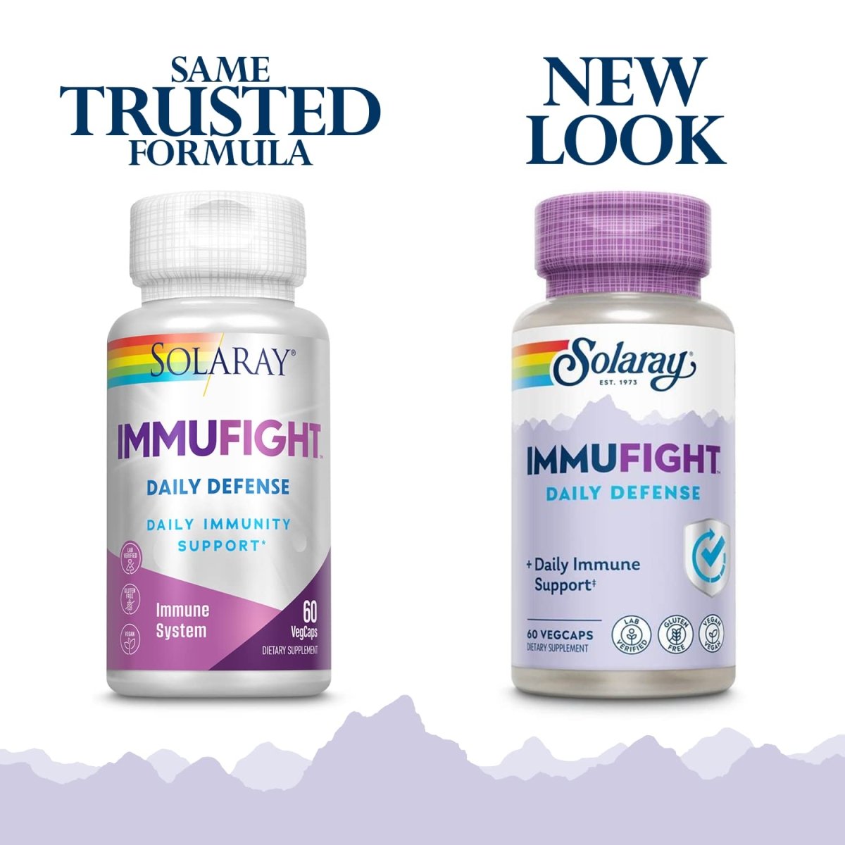 SOLARAY Immufight Daily Defense | Immunity Support Supplement with Vitamins C & D, Zinc & Probiotics | 60ct, 30 Serv.