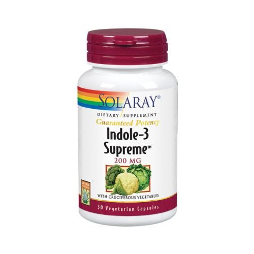 Solaray - Indole-3 Supreme Guaranteed Potency 200 mg. - 30 Vcaps - Walmart Only