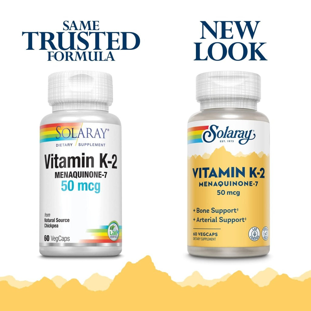 Solaray K-2 Mk-7 50 mcg VCapsules - 60 Count