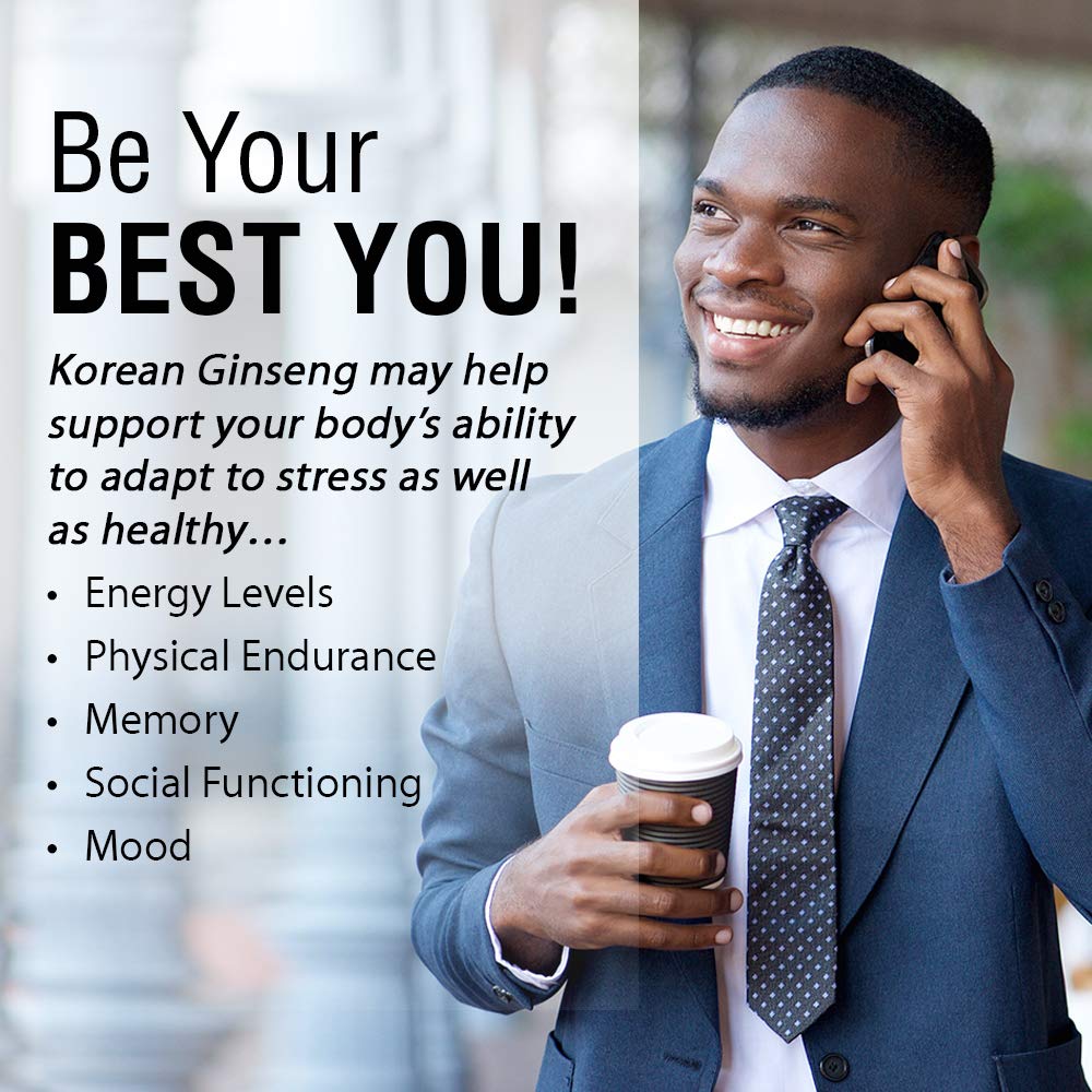 SOLARAY Korean Ginseng 550 mg | Healthy Stress, Energy & Physical Endurance Support | 100 VegCaps