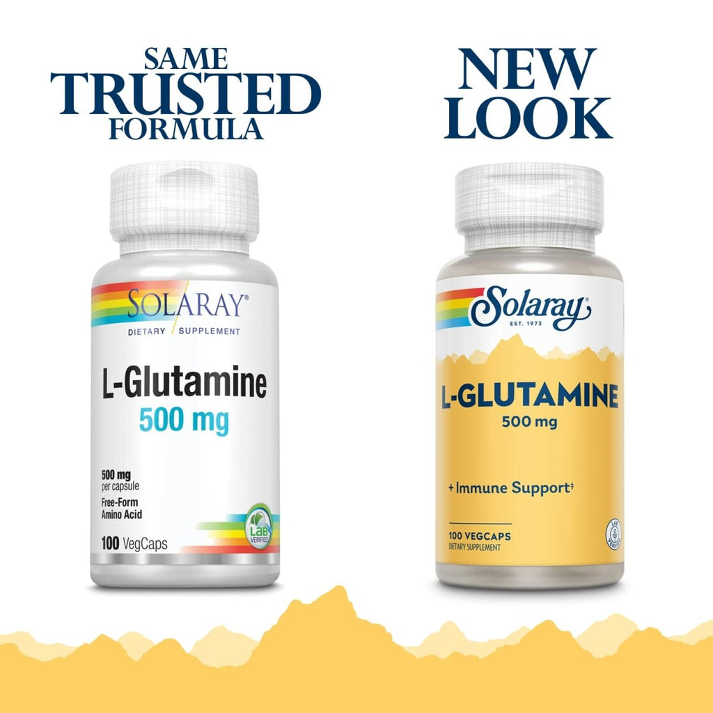 SOLARAY L-Glutamine 500mg - 100 VegCaps