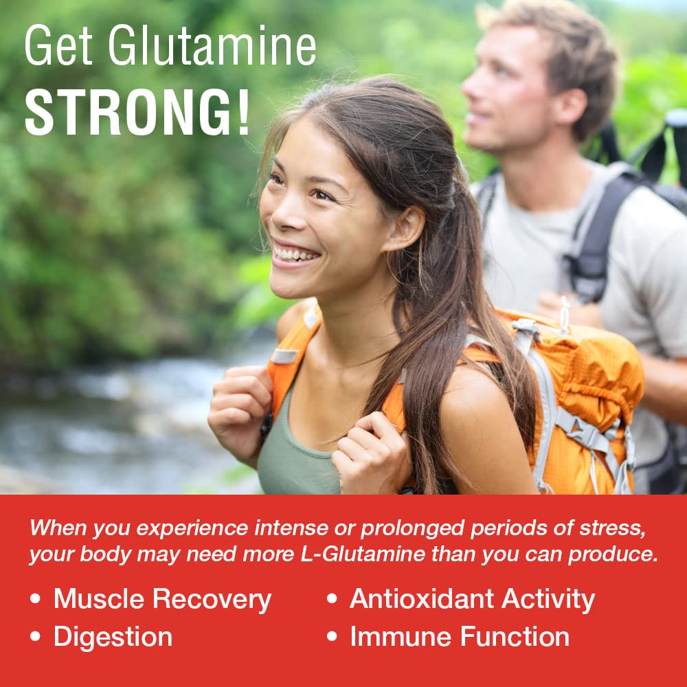 SOLARAY L-Glutamine 500mg - 50 VegCaps | Muscle Recovery & Immune Support