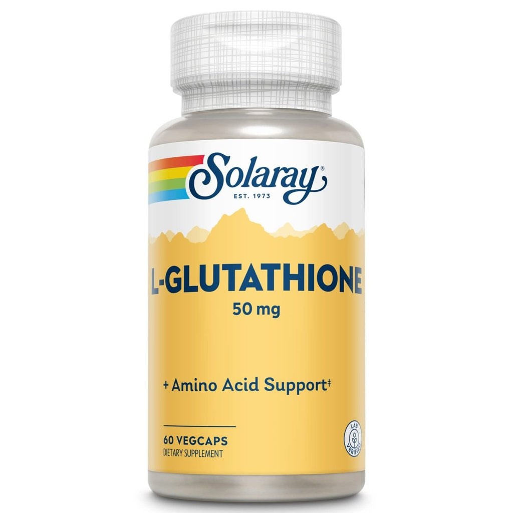 SOLARAY L-Glutathione Veg Capsules - Powerful Antioxidant Support - 50mg, 60 Count