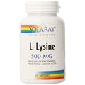 SOLARAY L-Lysine 500mg | Amino Acid | Healthy Cognitive, Immune System & GI Function, Bones, Joints & Skin Support | 120 VegCaps