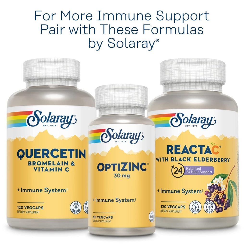 Solaray L-Lysine Monolaurin Immune Support - Powerful Formula for Optimal Immune System Function - 60 VegCaps