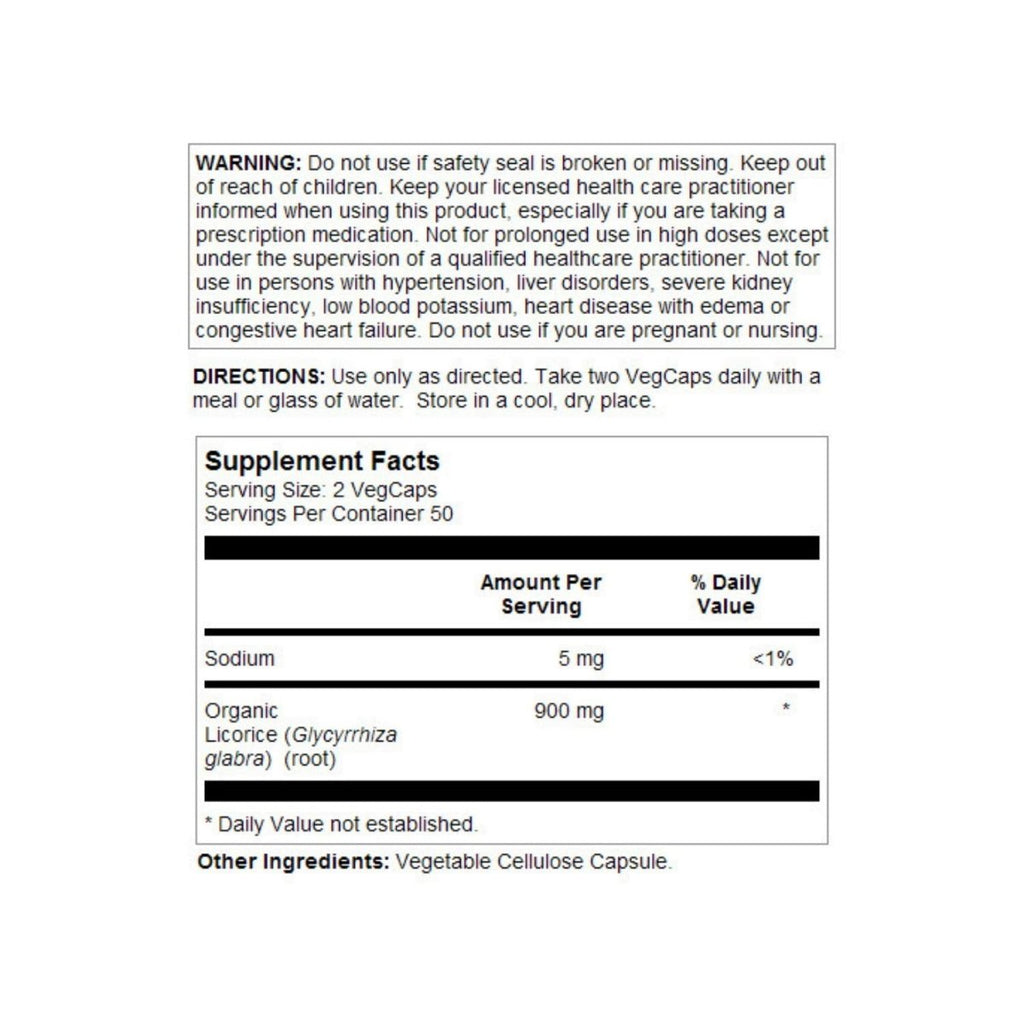 SOLARAY Licorice Root Supplement, 450 mg | 100 Count