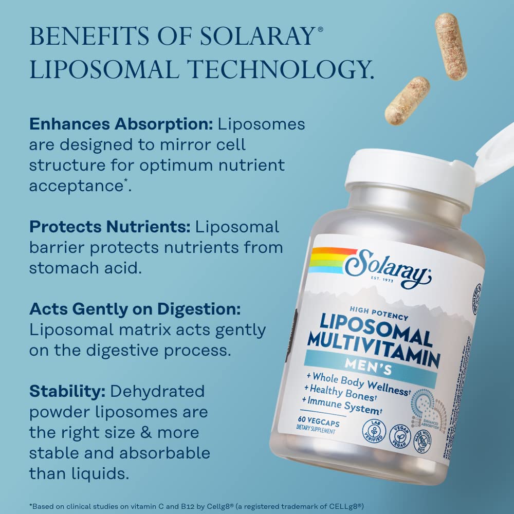 Solaray Liposomal Multivitamin for Women 50 Plus - Enhanced Nutrient Absorption for Holistic Wellness: