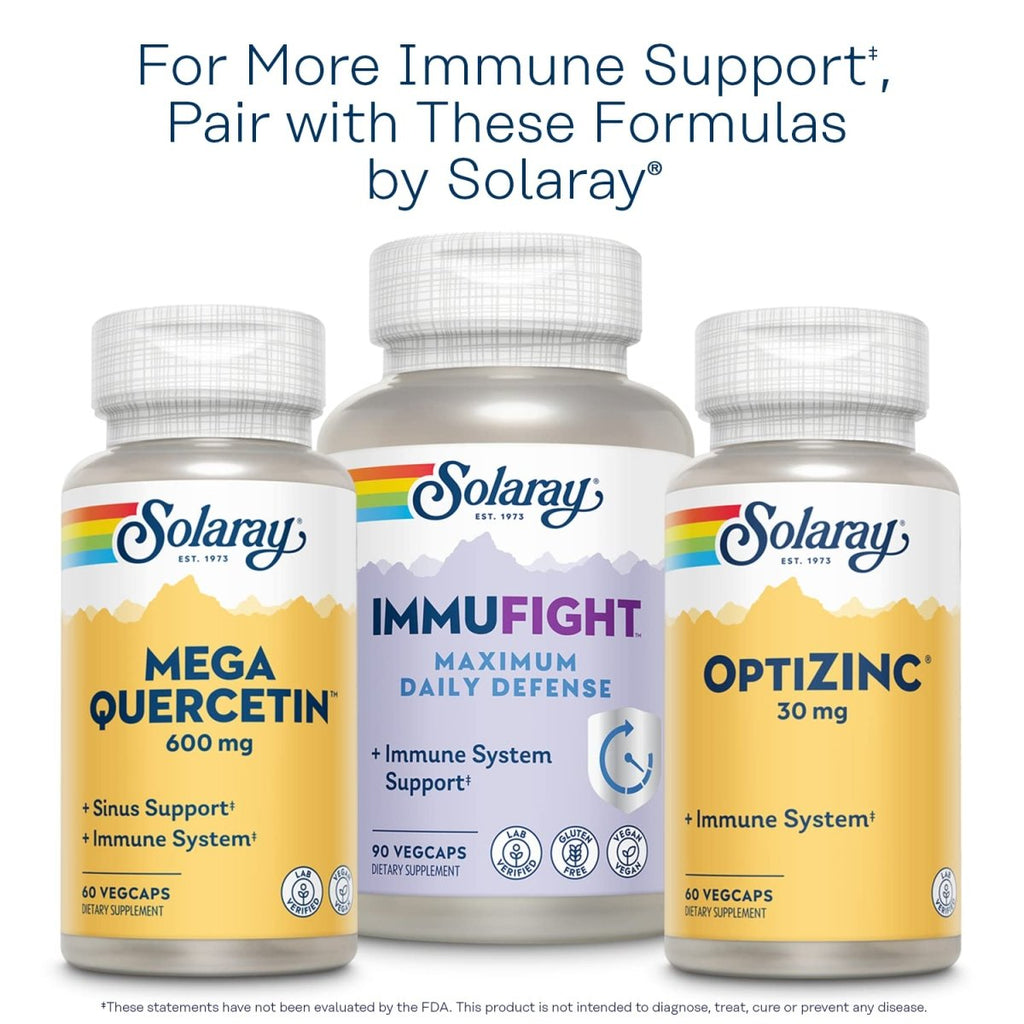 Solaray Liposomal Vitamin C 500 mg Healthy Immune System, Collagen Synthesis & Antioxidant Support Buffered w/Fatty Acids 100 VegCaps