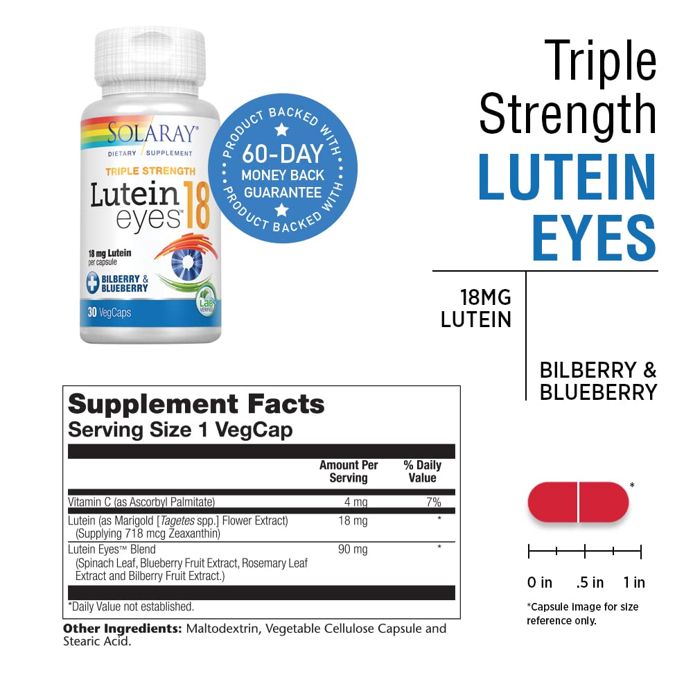SOLARAY Lutein Eyes 18 MG, 30 CT