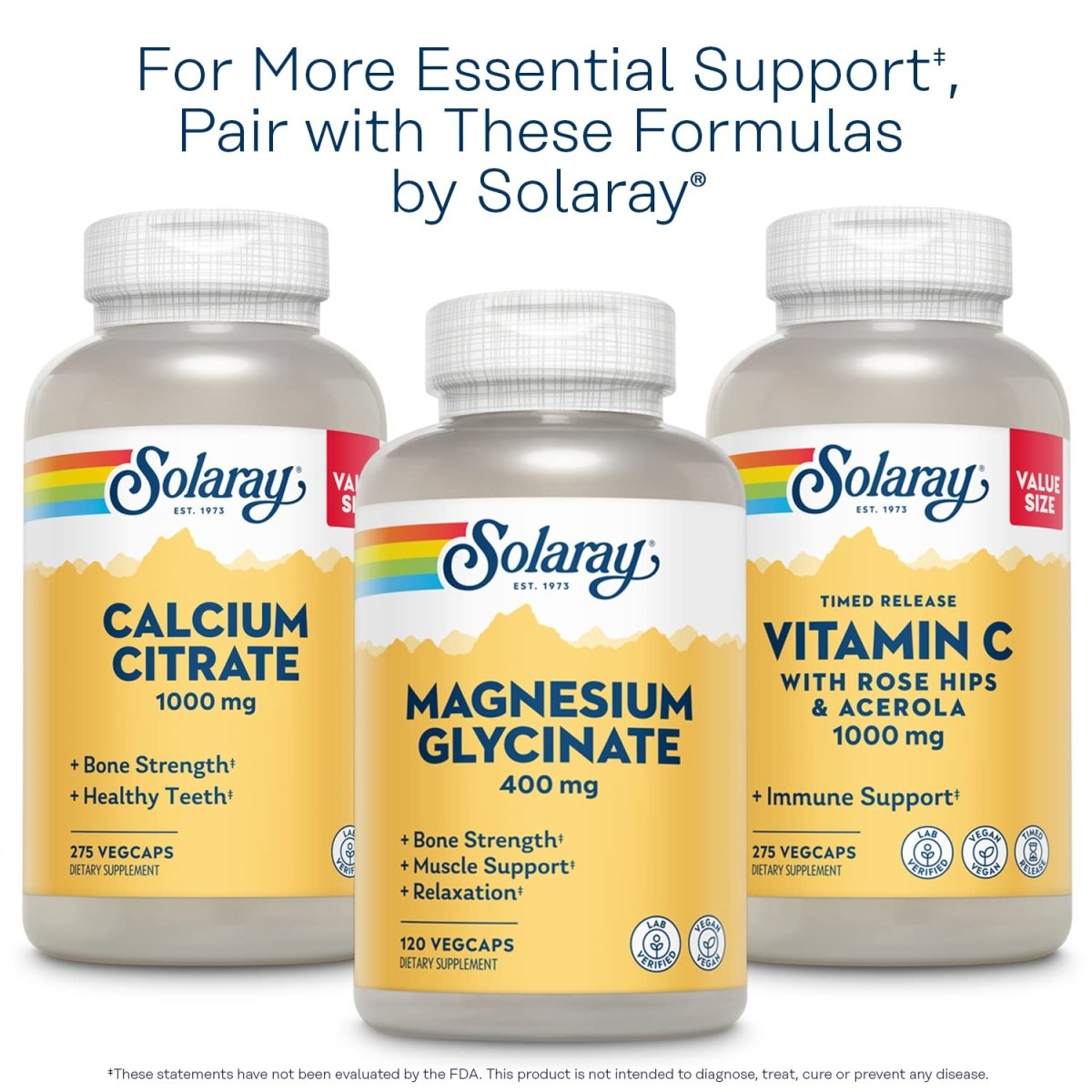 Solaray Magnesium and Potassium Asporotates with Bromelain, Magnesium Potassium Supplement for Bone Strength and Muscle Support, Vegan Magnesium Potassium Supplements, 60 Servings, 120 VegCaps