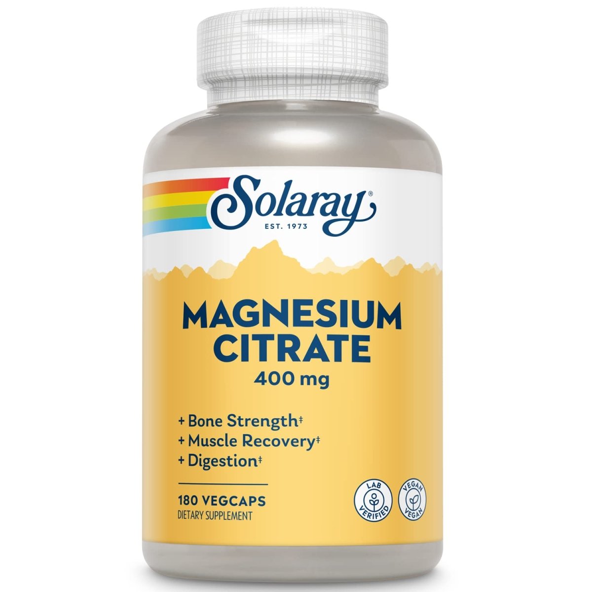 Solaray Magnesium Citrate 400mg - 180 Count