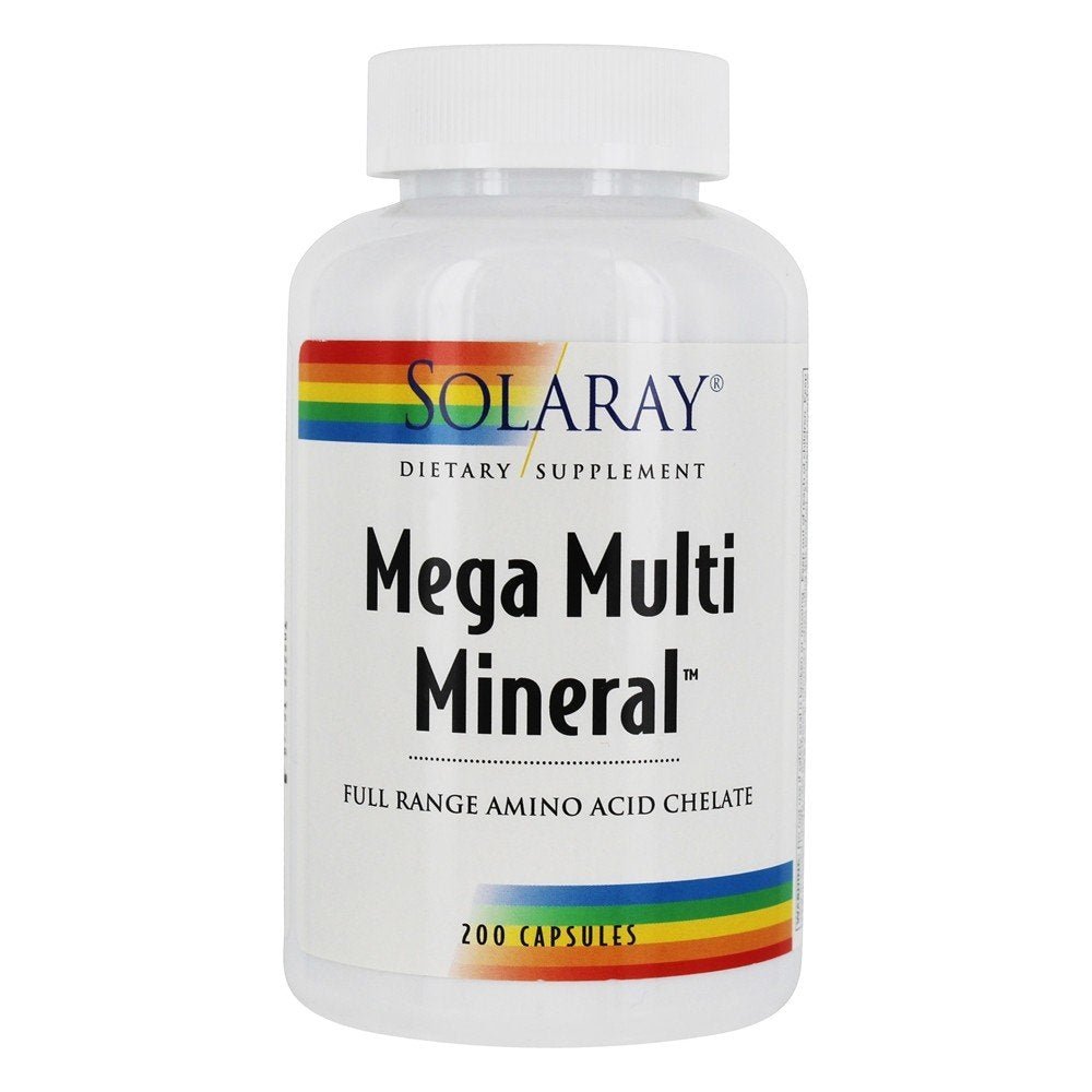 Solaray Mega Multi Mineral, 200 Capsules