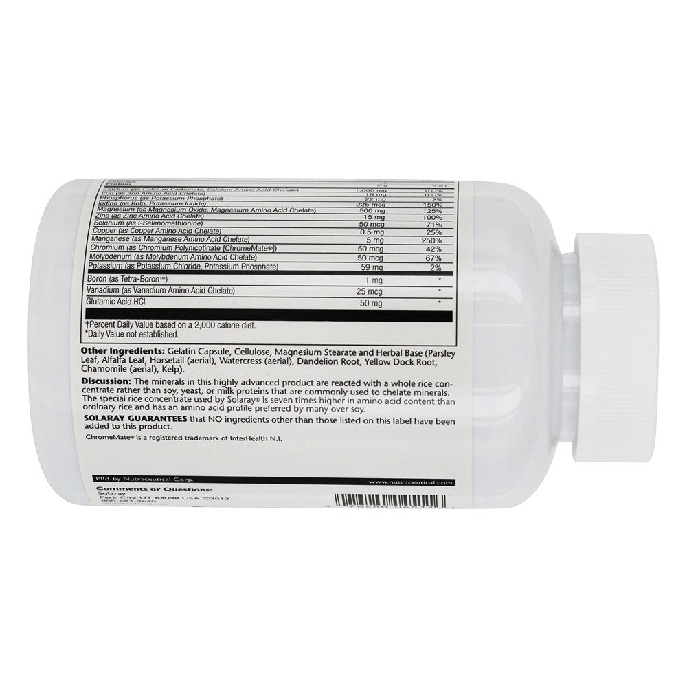 Solaray Mega Multi Mineral, 200 Capsules