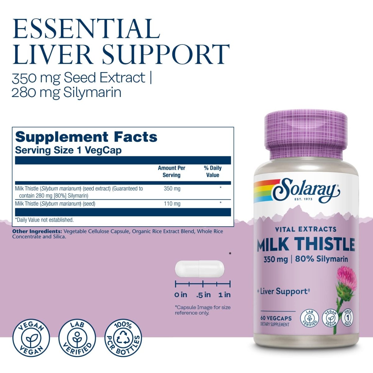 SOLARAY Milk Thistle, 60 CT  10679