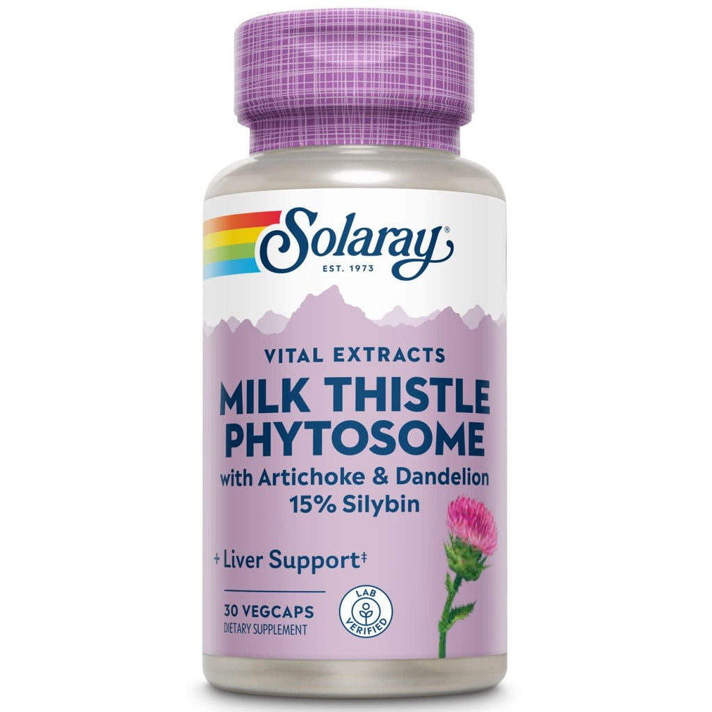 SOLARAY Milk Thistle Phytosome Supplement, 200mg, 30 Count