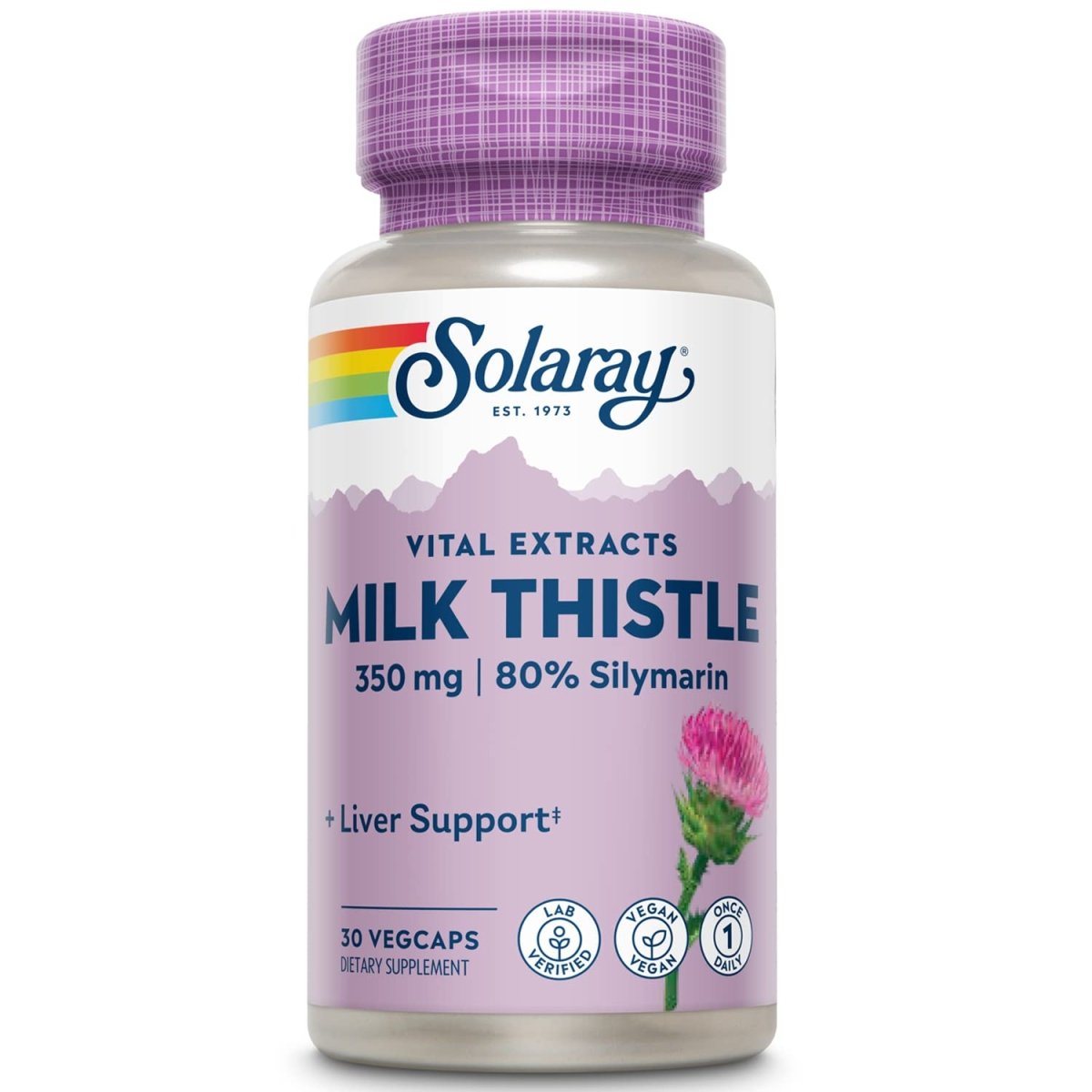 SOLARAY Milk Thistle Seed Extract 350 mg30 Servings, 30 VegCaps