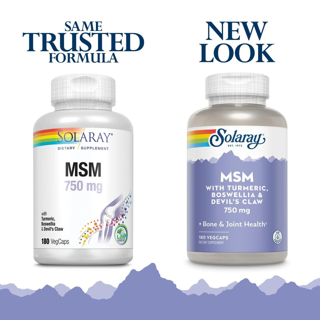 SOLARAY MSM | 180 ct 750 mg