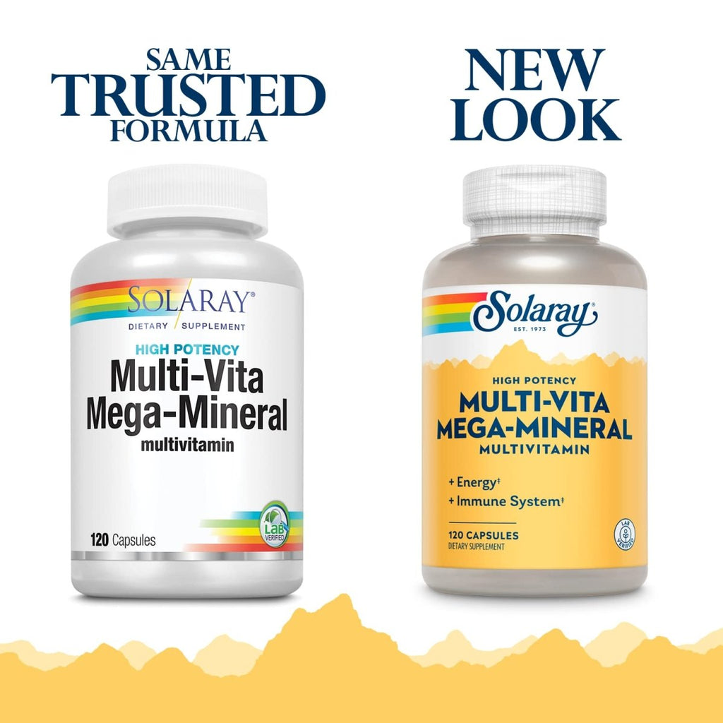 SOLARAY Multi-Vita Mega-Mineral Multi-Vitamin Capsules | 120 Count
